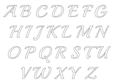10 Best Printable Alphabet Stencils Calligraphy Letters Pdf For Free At