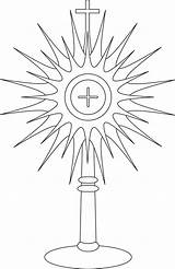 Monstrance Eucharist Ciborium Communion Justsayin sketch template
