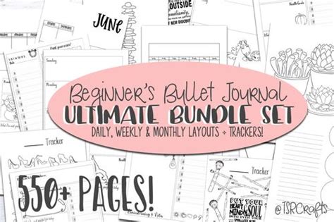 bullet journaling printables beginners ultimate bundle