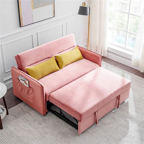 sleeper sofa couch compact soft velvet sofa bed pull  sleeper sofa    sofa bed