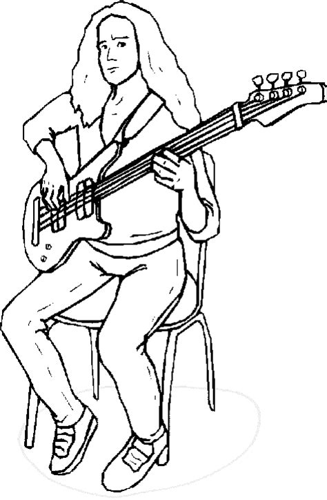 bass guitars colouring pages clipart  clipart
