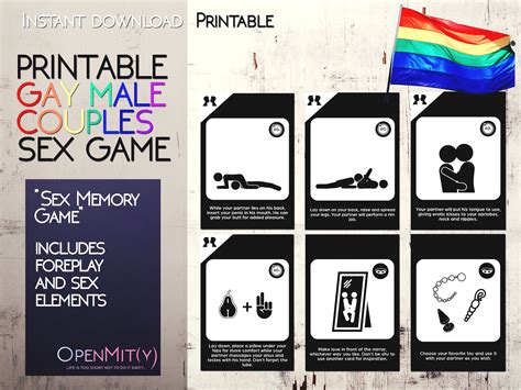 Gay Sex Positions Kinky Gay Sex Game Printable Version Gay Etsy De