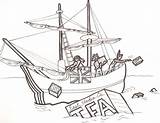 Boston Tea Party Coloring Drawings Drawing Sketch Pages Clipart Clip Kids Ship Coloringhome Harbor Sketches Revolution American Comments Library Paintingvalley sketch template