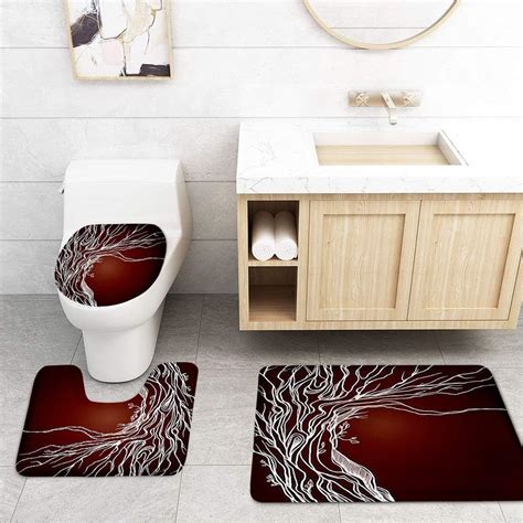 amazoncom bathroom rug mats toilet lid toilet bath mat wc lavatory rugs abstract vector