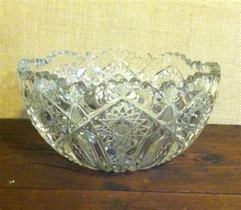 items similar  vintage early american pressed glass bowl brilliant