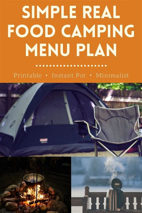 camping menu template