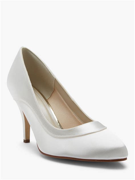 Rainbow Club Nicole Extra Wide Fit Satin Court Shoes Ivory At John