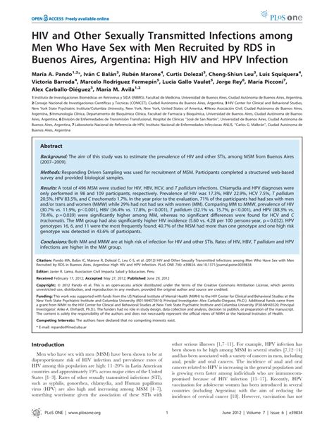 Pdf Hiv And Other Sexually Transmitted Infections Among