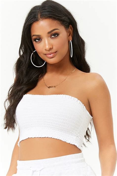 cropped tube top strapless tops tops