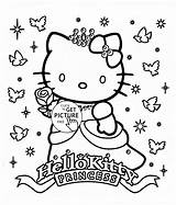 Coloring Kitty Hello Princess Pages Girls Printable Cat Kids Getcolorings Unique Bubakids sketch template