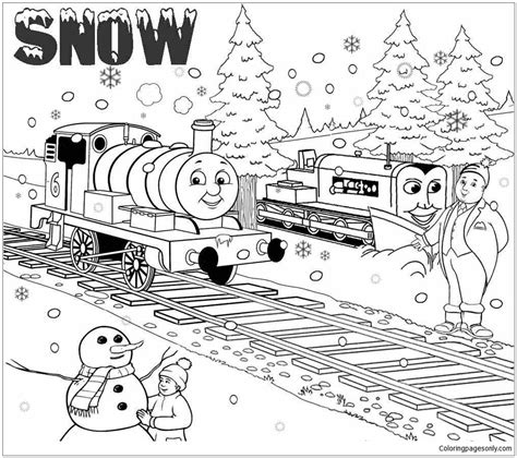 thomas  train coloring pages winter coloring pages coloring