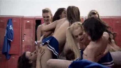 Lesbian Cheerleaders In Locker Room Orgy Locker Room Porn