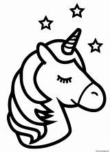 Licorne Unicorn Imprimer Etoiles Imprimé sketch template