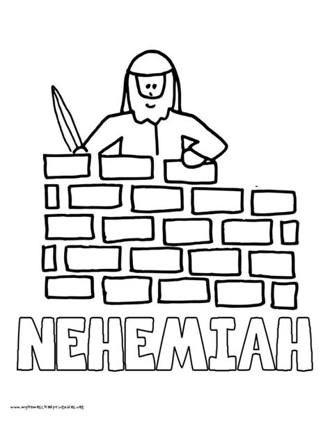 nehemiah coloring page coloring pages