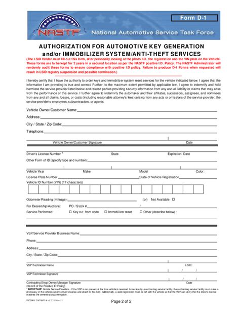 nastf d1 form online fill out and sign online dochub