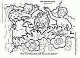 Coloring Pages Beginning God Created Creation Sunday Library Clipart School sketch template