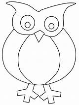 Owl Templates Coloring Owls Crafts Print sketch template