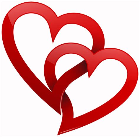 red hearts png clipart
