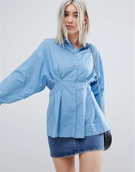 weekday sinched  waist shirt asos latest fashion clothes clothes fashion