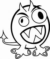 Monster Clipart Coloring Pages Inc Funny Line Angry Colouring sketch template