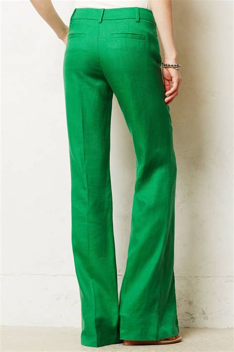 brighton linen wide legs green linen pants style clothes