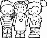 Coloring Friends Pages Cute Kids sketch template