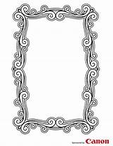 Printable Frames Frame Coloring Templates Pages Borders Color Print Kids Template Cute Drawing Rahmen Border Bilderrahmen Printables Clip Marcos Blank sketch template