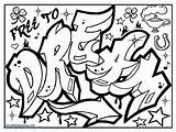 Coloring Graffiti Pages Sheets Street Characters Graffitis Colouring Printable Kids Adult Teenagers sketch template