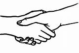 Shaking Hands Coloring Hand Pages Drawing Clipart Color Clip sketch template
