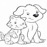 Coloring Pages Cat Dog Cats Dogs Printable Grumpy Print Colouring Drawing Kids Lab Chocolate Webkinz Color Getcolorings Labrador Getdrawings Dwarf sketch template