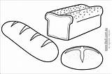 Bread Printable Loaf Template Templates Coloring Food Clipart Drawing Kids Colouring Pages Colour Communion Breads Language First Pane Literacy Il sketch template
