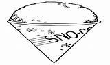 Cone Snow Template Clipart sketch template