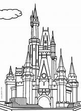 Castle Coloring Pages Disneyland Disney Color Printable Getcolorings sketch template