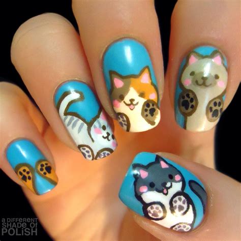 kitty inspired nails unas pinterest kitty cats cute cats
