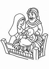 Jesus Coloring Birth Nativity Pages Gesu Di Clipart Printable Cliparts Drawings Nascita Mary Disegno Joseph Large Edupics sketch template