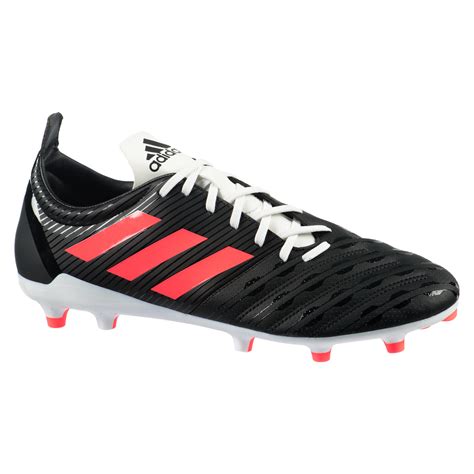 rugby boots adult moulded dry pitch rugby boot malice fg black adidas decathlon