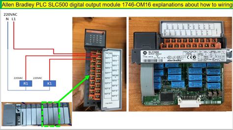 allen bradley plc slc digital output module  om explanations    wiring cables