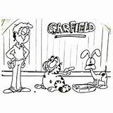 Garfield Coloring Jon Pages Arbuckle Odie Gang Arlene Nermal Printable Top Toddler sketch template