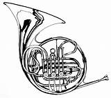 Horn Horns Clipartmag Trumpet sketch template