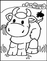 Coloring Pages Cow Animal Color Printable Cows Farm Kids Sheet Sheets Found sketch template