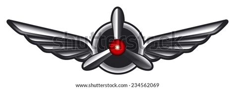 airplane glossy shields propeller stock vector royalty
