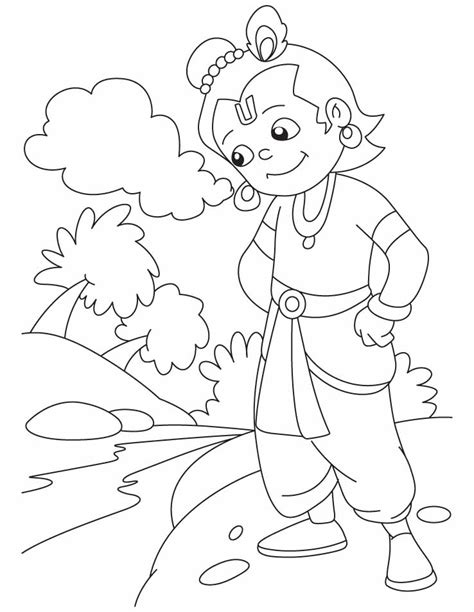 krishna coloring page coloring home