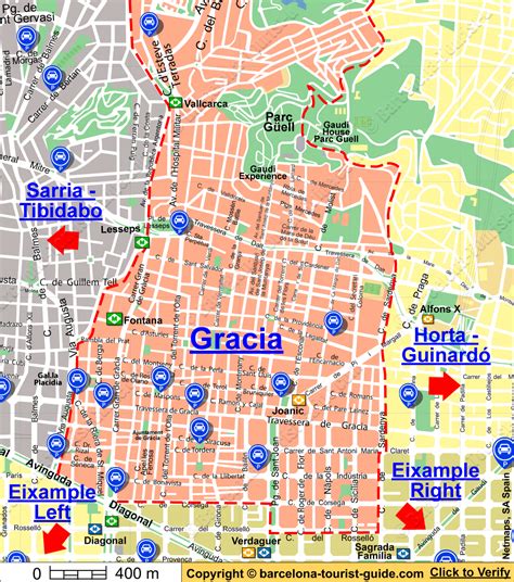 parking map  gracia  barcelona catalunya spain