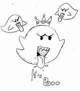 Boo King Pages Coloring Just Getcolorings Mario Printable Deviantart Template Downloads sketch template