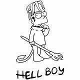 Peep Hellboy Bleed Pee Durk Xcolorings Toppng Pngfind sketch template