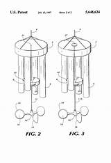 Chime Wind Patents Drawing Striker sketch template