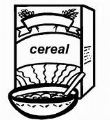 Cereal Cereales Galletas Pintar Alimentos Colorireaprender Fonte sketch template