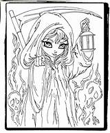 Grim Reaper Jadedragonne Clara Faucheuse Tracteur Lineart Th01 Cutie Danieguto sketch template