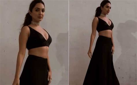 Kiara Advani Looks Exquisite In A Black Embellished Bralette And