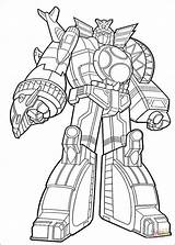 Megazord Ranger sketch template